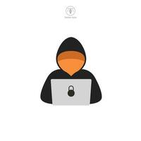 hacker icono símbolo vector ilustración aislado en blanco antecedentes