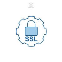 SSL icon symbol vector illustration isolated on white background