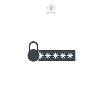 Password icon symbol vector illustration isolated on white background