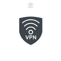 VPN. Virtual Private Network icon symbol vector illustration isolated on white background