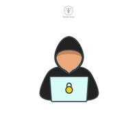 hacker icono símbolo vector ilustración aislado en blanco antecedentes