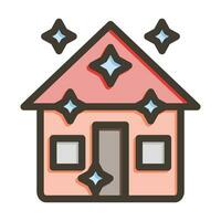 House Cleaning Vector Thick Line Filled Colors Icon For Personal And Commercial Use.