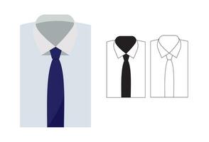 Corbata icono soportes fuera en contra un blanco antecedentes. servicio como un símbolo para varios diseño propósitos me gusta web, logo, aplicación, y ui, Corbata icono moderno y elegante plano diseño, vector