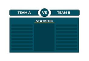 scoreboard broadcast sport soccer, illustration of a football scoreboard, along with a table of statistics, scores and blank fields that you can fill in as needed.  graphic soccer template vector