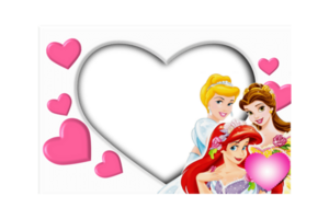 Disney princesas quadro, Armação com princesas png