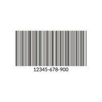 Bar code icon, realistic barcode vector