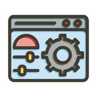 Control Panel Vector Thick Line Filled Colors Icon For Personal And Commercial Use.