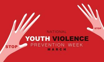 National youth violence prevention week. background, banner, card, poster, template. Vector illustration.