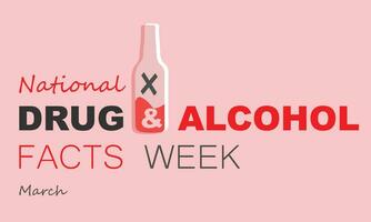 National drug and alcohol facts week. background, banner, card, poster, template. Vector illustration.