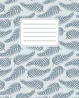 Cover design for notebooks, planners with the image of leaves. vector