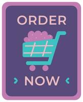 Order Here Sticker vector