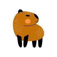 Capybara childish print vector