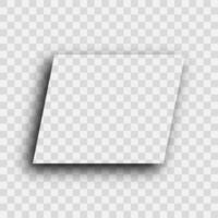 Dark realistic shadow. Parallelogram shadow isolated on background. Vector illustration.