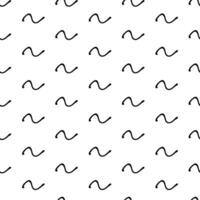 Seamless pattern with sketch squiggle vector