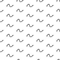 Seamless pattern with sketch squiggle vector