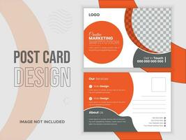 Print Ready Corporate Professional Business Postcard Design, Corporate Post Card Template Vector. vector