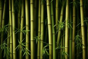 Bamboo grove setting, reflecting the tranquility of an exotic jungle. Generate Ai photo