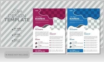 business brochure flyer design layout template A4, Abstract creative corporate and business flyer, Easy to use and edit. vector