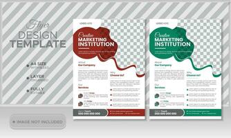 business brochure flyer design layout template A4, Abstract creative corporate and business flyer, Easy to use and edit. vector