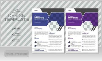 negocio folleto volantes diseño diseño modelo a4, resumen creativo corporativo y negocio volantes, fácil a utilizar y editar. vector