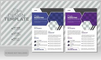 business brochure flyer design layout template A4, Abstract creative corporate and business flyer, Easy to use and edit. vector