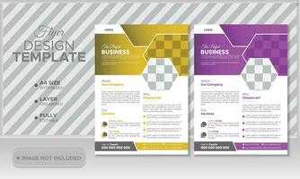 business brochure flyer design layout template A4, Abstract creative corporate and business flyer, Easy to use and edit. vector