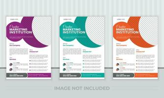 business brochure flyer design layout template A4, Abstract creative corporate and business flyer, Easy to use and edit. vector