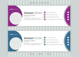 Unique Business Email Signature Design Template vector