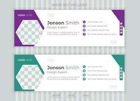 Unique Business Email Signature Design Template vector