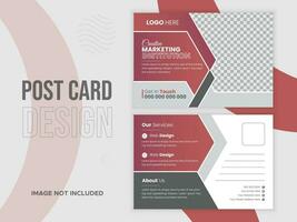 Print Ready Corporate Professional Business Postcard Design, Corporate Post Card Template Vector. vector