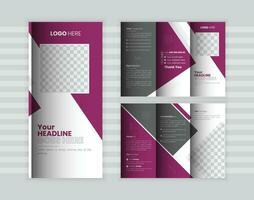 Tri fold brochure design, Business Brochure Template in Tri Fold Layout, Brochure design, brochure template, Business booklet, catalog, magazine, magnetic, design vector