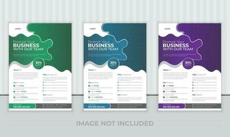 business brochure flyer design layout template A4, Abstract creative corporate and business flyer, Easy to use and edit. vector