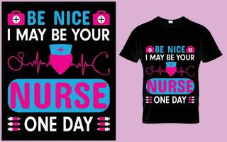 Print Nursing Vector T Shirt Design