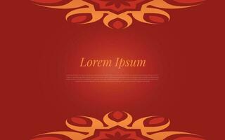 The orange pattern on the abstract background is a geometric mosaic in a colorful ornament style. vector