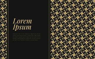 Gold and Black Pattern on Abstract Background Geometric Mosaic In Luxurious Ornament Style. vector