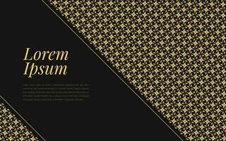 Gold and Black Pattern on Abstract Background Geometric Mosaic In Luxurious Ornament Style. vector