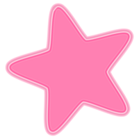 rosado estrella icono botón. png ilustración.