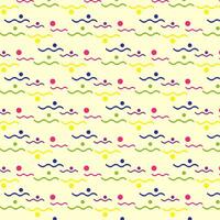 simple abstract wavy 90s nostalgia colorful pattern vector