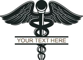 Caduceus Symbol Monogram, Caduceus Symbol With Stethoscope, Stethoscope, Caduceus, Medical, Healthcare , Monogram , vector