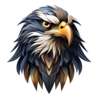 Eagle head logo isolated on transparent background, created with generative AI png