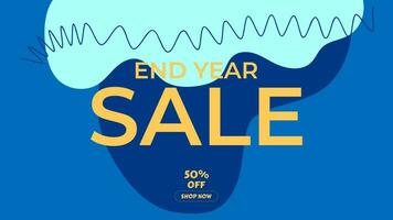 END YEAR SALE OFFERS AND PROMOTION TEMPLATE BANNER DESIGN.COLORFUL BACKGROUND VECTOR. GOOD FOR SOCIAL MEDIA POST, COVER , POSTER OSTER vector