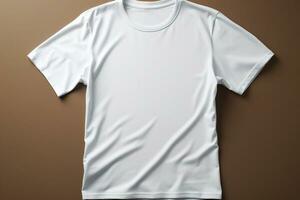 White tee mockup, back view, design for clothing AI Generated photo