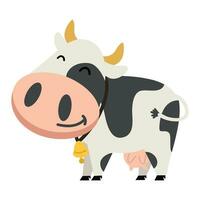 Cute cartoon cow illustration vector