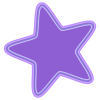 púrpura estrella icono botón. png ilustración.