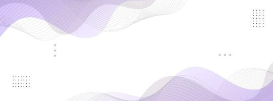 Banner background, geometric, purple and white, wave effect ,eps 10 vector