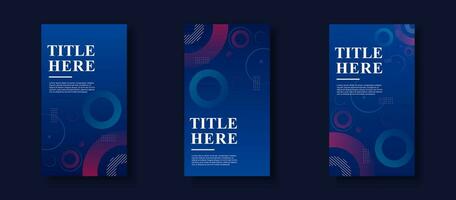 Creative Story Pack background. colorful, dark blue , combination elements vector