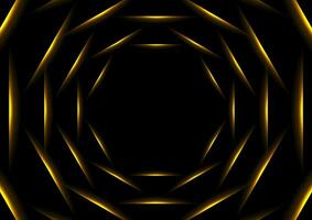 Orange neon glowing hexagons abstract background vector