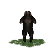 Schimpanse isoliert 3d png