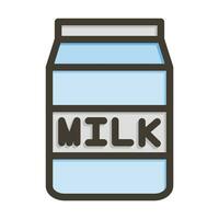 Milk Vector Thick Line Filled Colors Icon For Personal And Commercial Use.