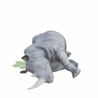 rinoceronte isolado 3d png